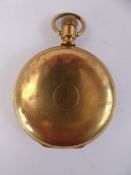 A Gentleman's AWA Waltham Gold-Plated Full Hunter Pocket Watch, case nr 4973112, the watch having