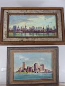 Two Framed and Signed Original Oil Paintings on Board by Robert Gould Wilson, entitled "Upper