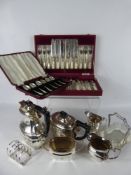 A Set of Six Silver Teaspoons, Birmingham hallmark, dated 1936, mm BBS Ltd in the original box,