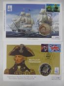 Two Commemorative Bicentenary First Day Stamp Covers, commemorating the 'Battle of Trafalgar', one