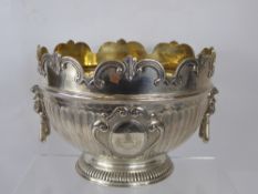 A Victorian Silver Punch Bowl, London hallmark, mm Walter & John Barnard, dated 1888, the half