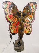 A Tiffany-Style Table Lamp, in the form of a forest fairy, approx 42 cms