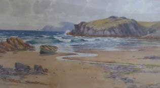 Warren Williams (Welsh 1863-1918) ARCA, Original Watercolour entitled 'Porth Tarok', inscribed to