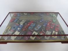 A Glazed Display Case approx 1/43rd Handbuilt Scale Models of 'Le Mans' Winning Cars from 1949 incl.