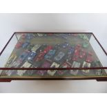 A Glazed Display Case approx 1/43rd Handbuilt Scale Models of 'Le Mans' Winning Cars from 1949 incl.