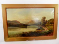 William Ellis 1864-1893 Original Oil on Canvas, entitled Morning Grasmere Lake Westmoreland,