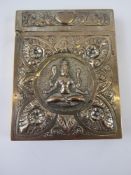 An Indian White Metal Card Case, depicting a Hindu diety, approx 99 gms.