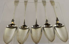 A Pair of George III Silver Tablespoons, London hallmark, dated 1789, mm Peter & William Bateman,