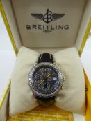 A Genuine Gentleman's Stainless Breitling Chronomat Automatic Wrist Watch, with diamond bezel,