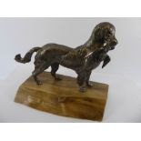 A Model depicting a 'Golden Retriever & Pheasant', on a naturalistic base, approx 24 cms from nose