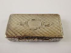 A Victorian Silver Pill Box, Birmingham hallmark dated 1845, mm Edward Smith, approx 6 x 3 x 1