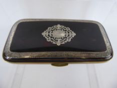 An Antique Tortoiseshell Inlaid Glasses Case, the interior of the case fitted for spectacles in