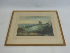 D. Luens, Original watercolour on paper, depicting, a pastoral scene, approx 53 x 42 cms.