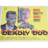 A Pair of Film Posters printed on paper, the first entitled 'Deadly Duo' (United Artists) approx 101