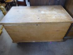 A Vintage Pine Blanket Chest, interior containing two candle drawers, approx 100 x 53 x 60 cms.