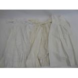 Three Antique Cotton and Lace Christening Robes. (3)