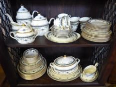 Minton Grasmere Porcelain, comprising coffee pot, tea pot, milk jug, sugar bowl, eleven tea cups,