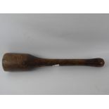 Kitchenalia - Antique French Oak Grain Pestle, approx 53 cms