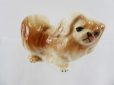 A Vintage Weetman Porcelain Pekinese, together with a porcelain Dalmation (gold anchor), approx 7