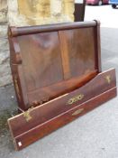 A Napoleon III Style French Bed, possibly rosewood with brass escutcheon's to bed head and bed base.