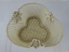 A Porcelain Belleek Lattice Bowl, in the original box.