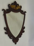 A Mahogany Bevelled Eagle Mirror, approx 48 x 70 cms.
