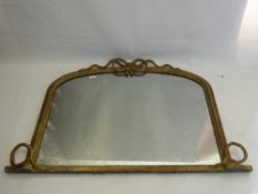 An Antique Rope Top Over Mantel Mirror, (wf) approx 125 x 86 cms.