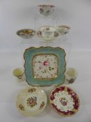 Miscellaneous Delicate 18th & 19th Century English Porcelain, including a cup and saucer, tea