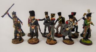 Franklin Mint Great Regiments of Waterloo Figurines, together with synopsis of the battle and