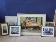 Motor Racing Interest, Photographic Prints relating to Alfa Romeo, including a coloured photograph