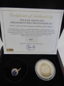 The Windsor & Allen Kate Middleton Engagement Ring Presentation Set, nr 0031 with certificate,