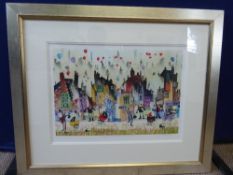 S.F Howells Limited Edition Print, entitled 'Tiptoe through the Tulips', signed, numbered and titled