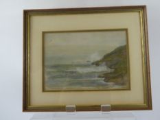 Greta Allen (American 1881-1921) Original watercolour depicting a sea scape, approx 16 x 24 cms.