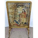 An Antique Tapestry Fire Screen, depicting a classical scene, approx 68 x 88 cms, glazed and