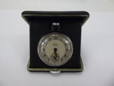 A Smith's Empire Gentleman's Stainless Steel Pocket Watch, in original box .