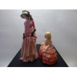 Two Antique Royal Doulton Figurines, 'Rose' HN 1369 B.B. and 'Maureen' HN 1770 MT. (2)