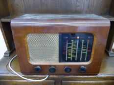 A Vintage 'PYE' (Cambridge England) Table Radio, in wooden case.