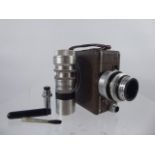 A Vintage Bell & Howell 16 mm Cine Camera, with a Cooke King 1" fl:5 nr 359971 lens in the