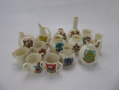 A Quantity of Goss Crested Ware, including Pevenby bowl, ancient kettle, Celtic sepulchral urn,