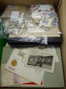 A Box of All-World Stamps in Albums, packets etc.
