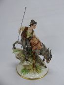 A Capodimonte Naples Figurine, of a Donkey, approx 20 cms.