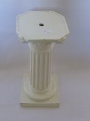 A White Porcelain Corinthian Column Plant Stand, approx 51 cms.