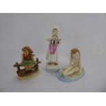 Porcelain Figurines, including Paragon 'Jane', Royal Worcester 'Polly put the Kettle on' and a