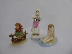 Porcelain Figurines, including Paragon 'Jane', Royal Worcester 'Polly put the Kettle on' and a