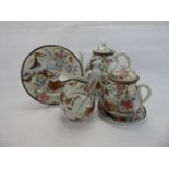 Quantity of Japanese Porcelain, comprising: tea pot, milk jug, sugar bowl and cover and various cake