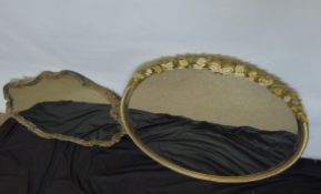 A Gilt Wood Style Over Mantel Mirror, approx 90 high x 137 cms.