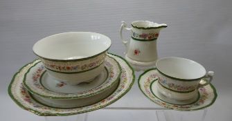 Two Part Tea Sets, Folley and CT. (af), comprising twelve side plates, two cake / bread and butter