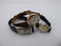 Three Lady's Watches, including two Omega and J.W. Benson. (2)