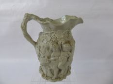 An English Stoneware Jug, depicting 'Orgy of Bacchus', approx 19 cms, incised nr 16 to base,