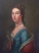 A Late 18th Century Portrait of an English Noblewoman, Oil on Canvas, approx 76 x 6.7 cms,